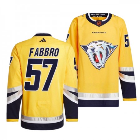 Miesten NHL Nashville Predators Pelipaita Dante Fabbro 57 Reverse Retro 2.0 Adidas 2022-23 Keltainen Authentic Miesten NHL Nashville Predators Pelipaita Dante Fabbro 57 Reverse Retro 2.0 Adidas 2022-23 Keltainen Authentic